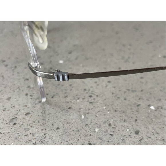 Adidas Eyeglasses Frames Only a672 /60 6055 silver 52-19-145 Metal rimless - Picture 4 of 12